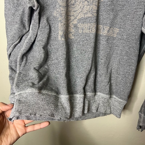 THE GREAT. Heather Gray Printed Sweatshirt - Picture 6 of 7